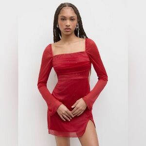 Cider Scarlet Sparkle Mini Dress